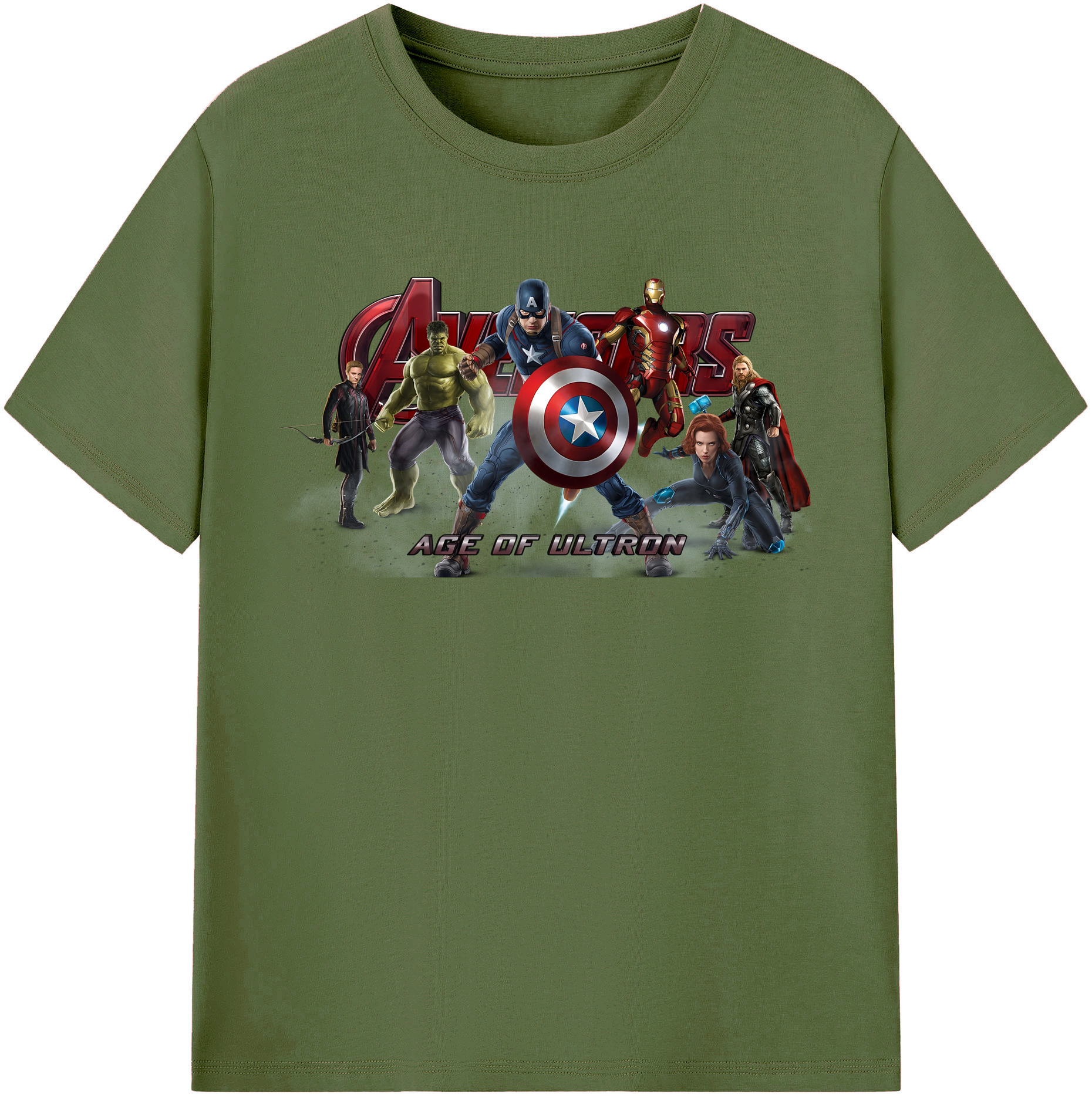 （画像用） アベンジャーズ The Avengers 綿100％半袖Tシャツ（フロントプリント）
